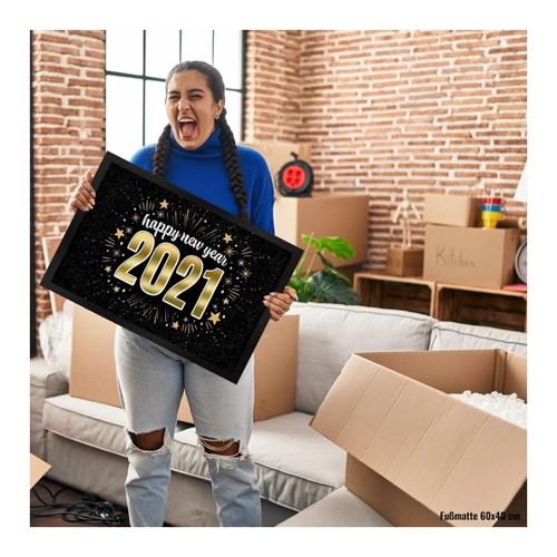 Bild von trendaffe Happy New Year 2021 Fußmatte – Ein Fest für den Eingangsbereich