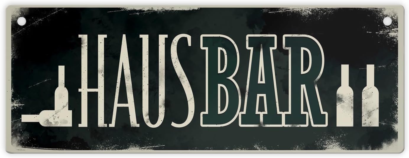 Bild von Hausbar Metallschild im Used-Look zum dekorieren von deinem Zuhause für die nächste Feier oder als Geschenkidee für Freunde mit denen man gerne trinkt