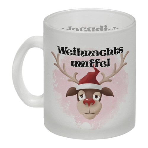Bild von Weihnachtsmuffel Kaffeetasse mit lustlosem Rentier Motiv