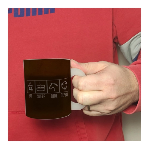 Bild von Eat Sleep RIDE Repeat Glas Tasse – Das perfekte Geschenk für Reiter