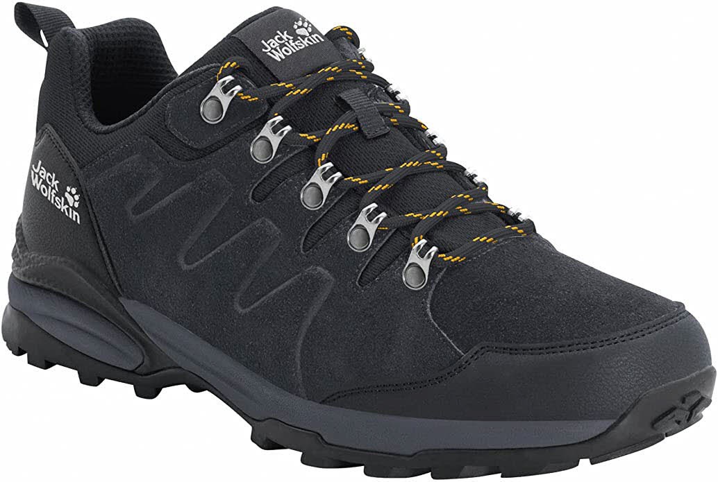 Bild von Jack Wolfskin Refugio Texapore Low Men Wasserdichte Wanderschuhe Herren 43 miscellaneous,grey,black,yellow Phantom / Burly Yellow Xt