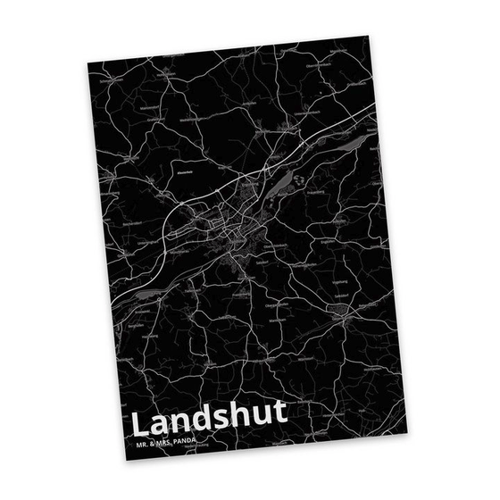 Bild von Mr. & Mrs. Panda Postkarte Landshut – Ein kreatives Geschenk