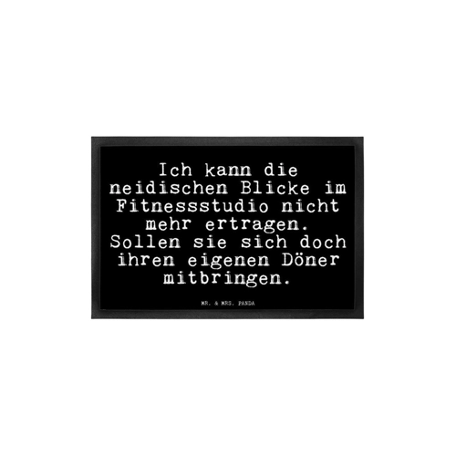 Bild von Mr. & Mrs. Panda Fußmatte - Ich kann die neidischen... Schwarz