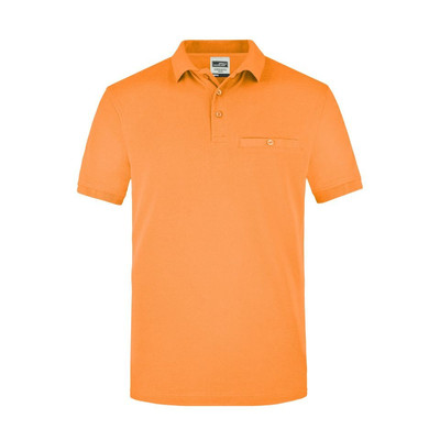 Bild von Herren Work Poloshirt mit Tasche JN846, orange, Größe XS