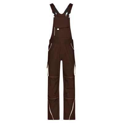 Bild von Workwear Latzhose JN848, braun/stein-grau, Größe 54
