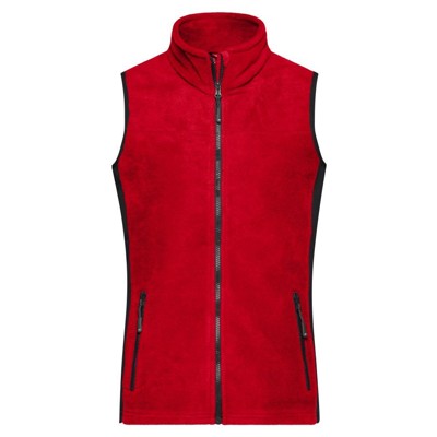 Bild von Damen Workwear Fleece Weste JN855, rot/schwarz, Größe 3XL