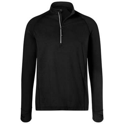 Bild von Herren Sportshirt Halfzip JN788, schwarz, Größe S