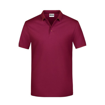 Bild von Herren Basic Poloshirt JN792, wein-rot, Größe S