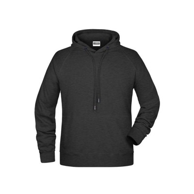 Bild von Herren Kapuzensweatshirt 8024, schwarz hether, Größe XL