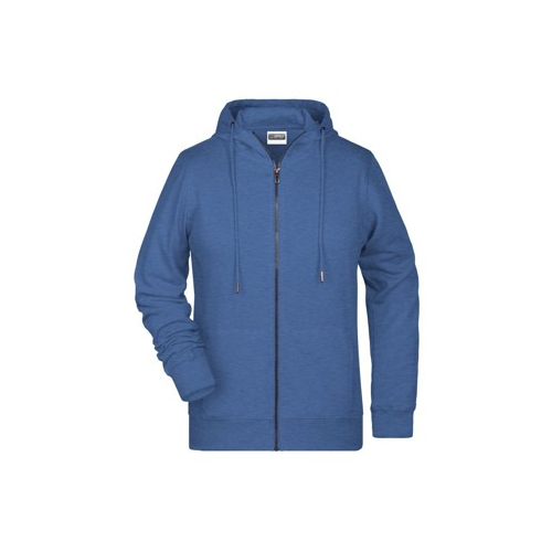 Bild von Damen Hoody Sweatjacke 8025 - Hell-Denim-Melange von James & Nicholson