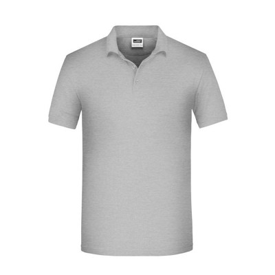 Bild von Herren BIO Workwear Poloshirt JN874, grau heather, Größe 5XL