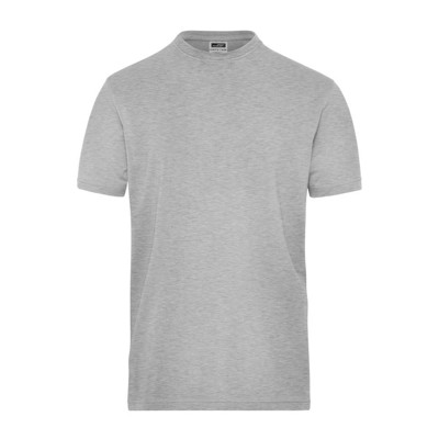 Bild von Herren Bio Workwear-T Stretch JN1802, grau heather, Größe S