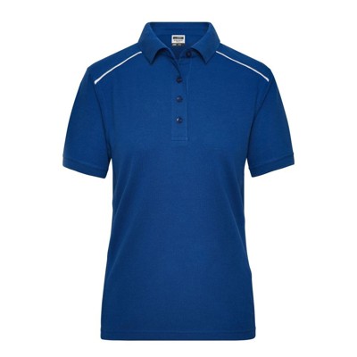 Bild von Damen Workwear Poloshirt Materialmix JN891, dunkel-königs-blau, Größe M