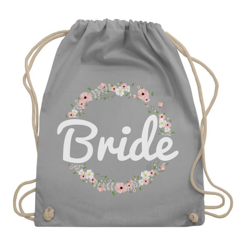 Bild von Shirtracer Turnbeutel Bride Blumenkranz – Idealer Begleiter für den Junggesellinnenabschied