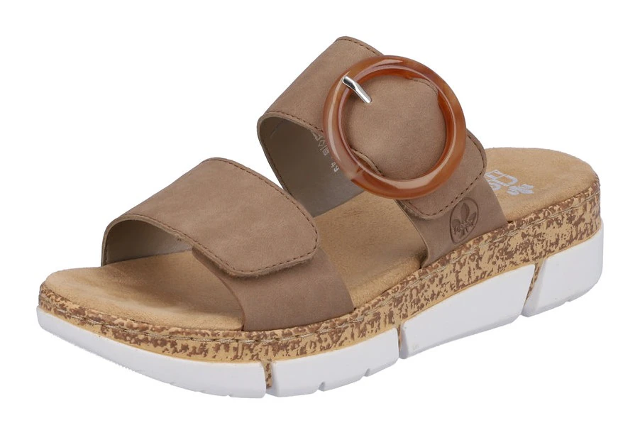 Bild von Rieker Damen Klassische Sandalen V2392, Frauen Sandalen,Freizeitschuhe,Sommerschuhe,offene Schuhe,Strandschuhe,beige (62),43 EU / 9 UK