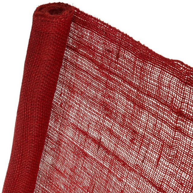 Bild von Jute-Schutzvlies rot 0,5m x 3m Jutegewebe Jute Dekoration Juteband Winterschutz