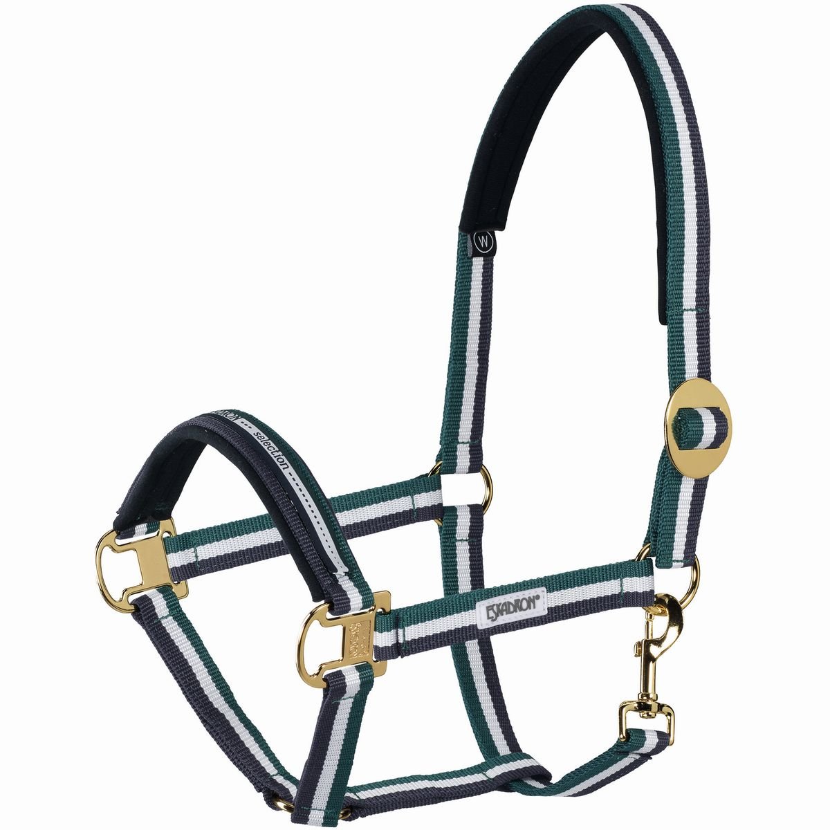Bild von Eskadron Halfter Sliding Buckle, racinggreen-white-nightblue P2
