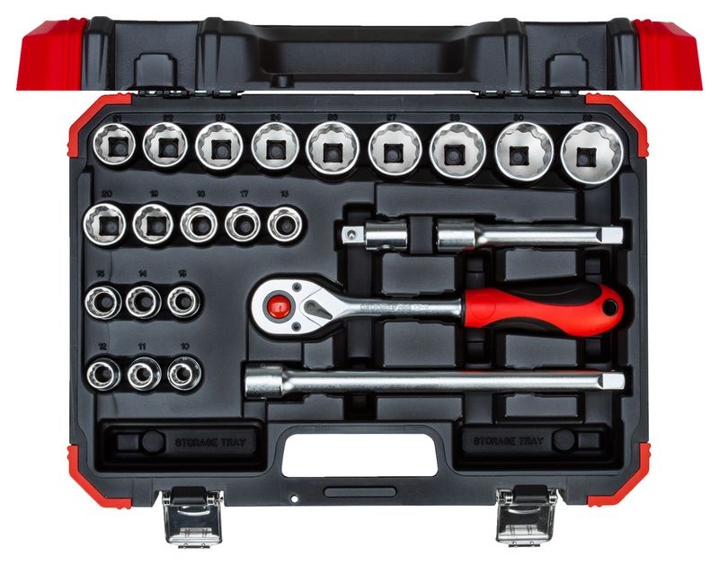 Bild von GEDO R69013024 - Steckschlüssel-Satz, 1/2'', 10 - 32 mm, 24-teilig