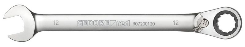Bild von GEDORE red Ringratschenmaulschlüssel, umschaltbar, SW 20 mm, abgewinkelt, flach, 12-kant, Schraubenschlüssel, R07200200