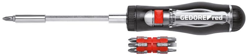 Bild von Gedore Red, Schraubenzieher, red R38920000 Knarrenschraubendreher Bit-Teleskop 1/4" 13in1 (Phillipps-Kreuzschlitz (PH), Innensechskant, Pozidriv-Kreuzschlitz (PZ), Schlitz)