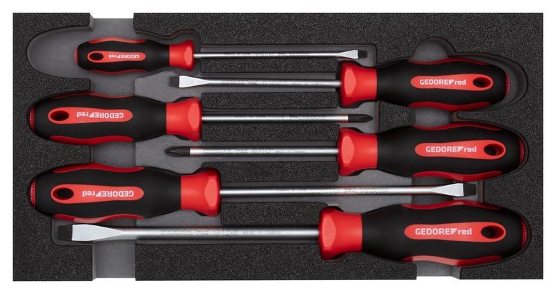 Bild von Gedore Red, Schraubenzieher, red R22150013 Schraubendrehersatz PH+SL 2/6 CT-Modul 6-teilig