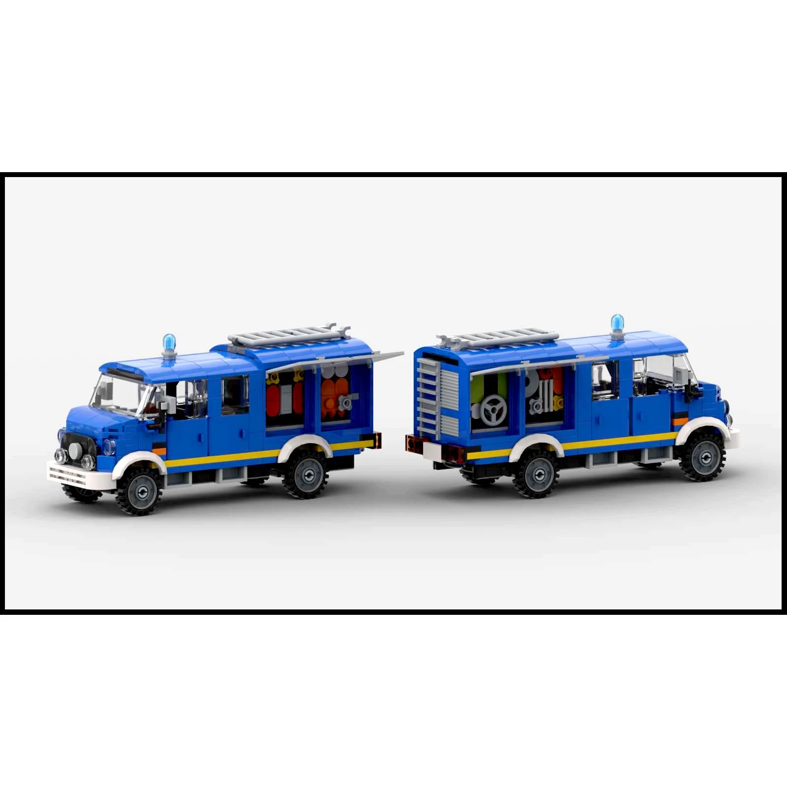 Bild von Modbrix 9087 - MB GKW 72 THW Gerätewagen LAF 1113B - 286 Klemmbausteine