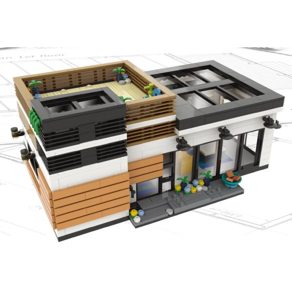 Bild von Kalos Blocks 61002 - Moderner Bungalow - 1174 Klemmbausteine