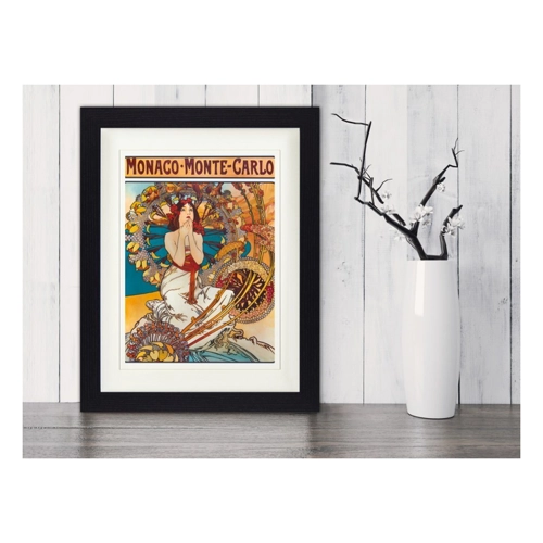 Bild von 1art1 Alphonse Mucha Poster Monaco Monte Carlo, 1897 Gerahmtes Bild mit Passepartout