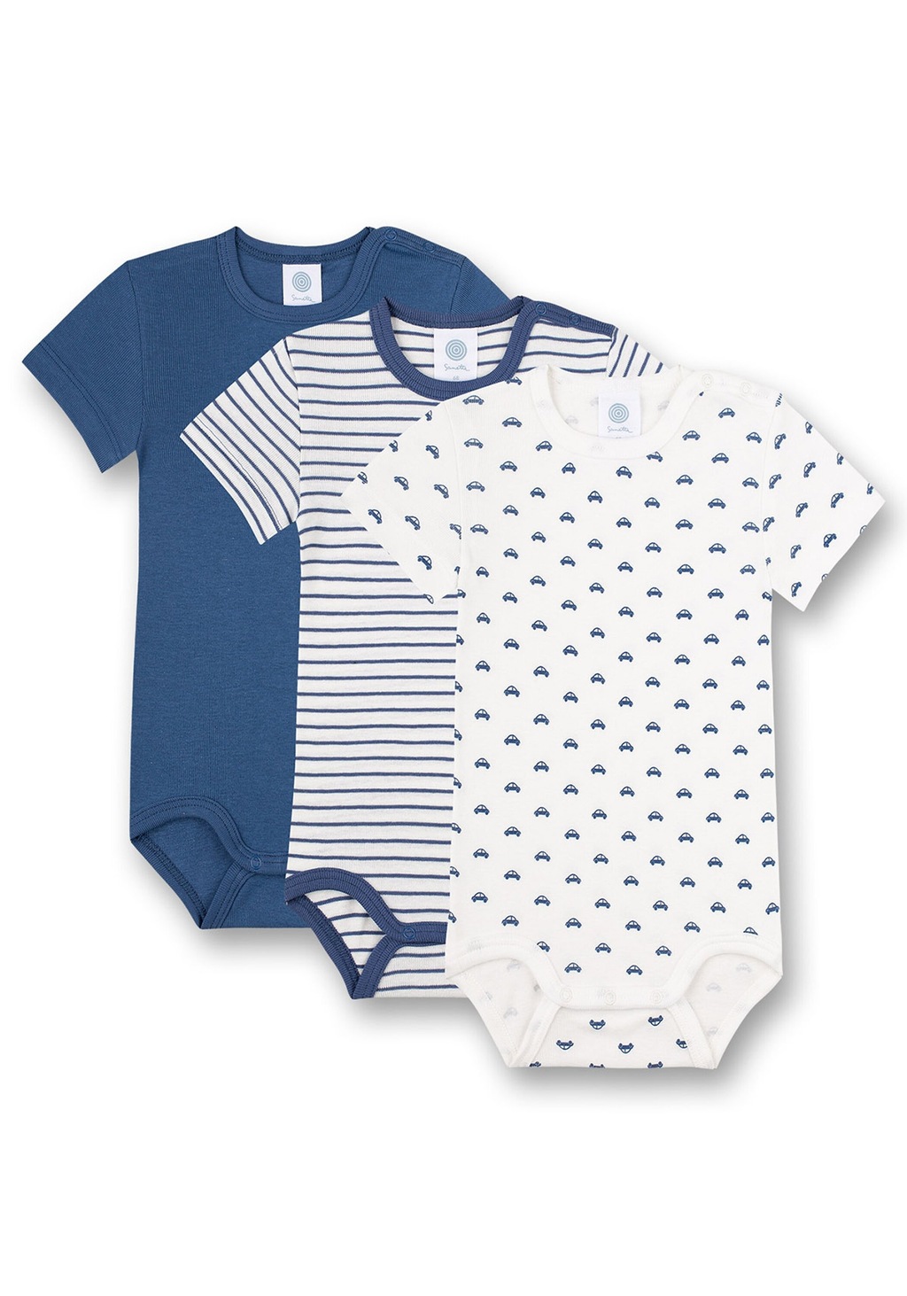 Bild von Sanetta Baby Body 3er Pack Kurzarm Strampler Mit Muster - 68