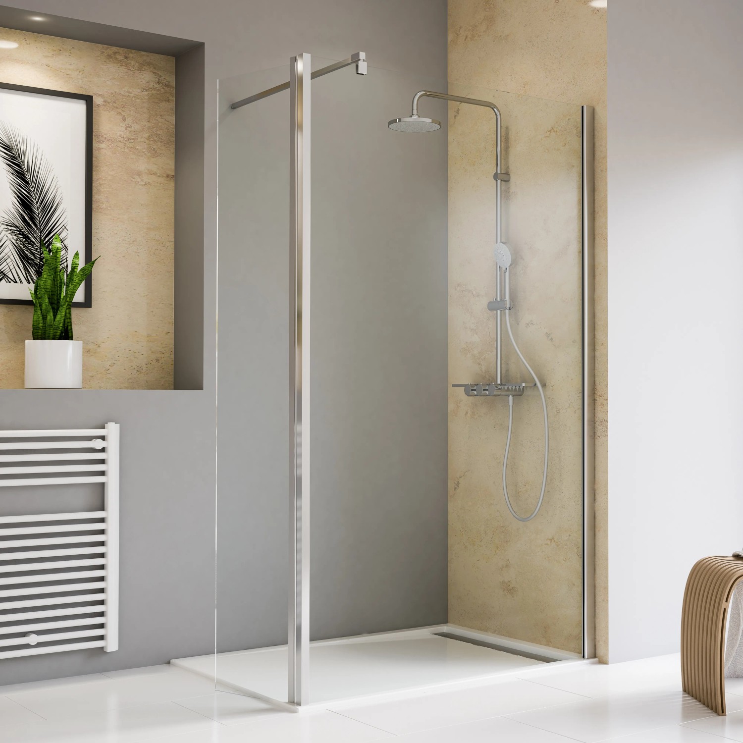 Bild von Schulte Walk-In Dusche Toura  90 x 200 cm mit beweglichem Element 40 cm