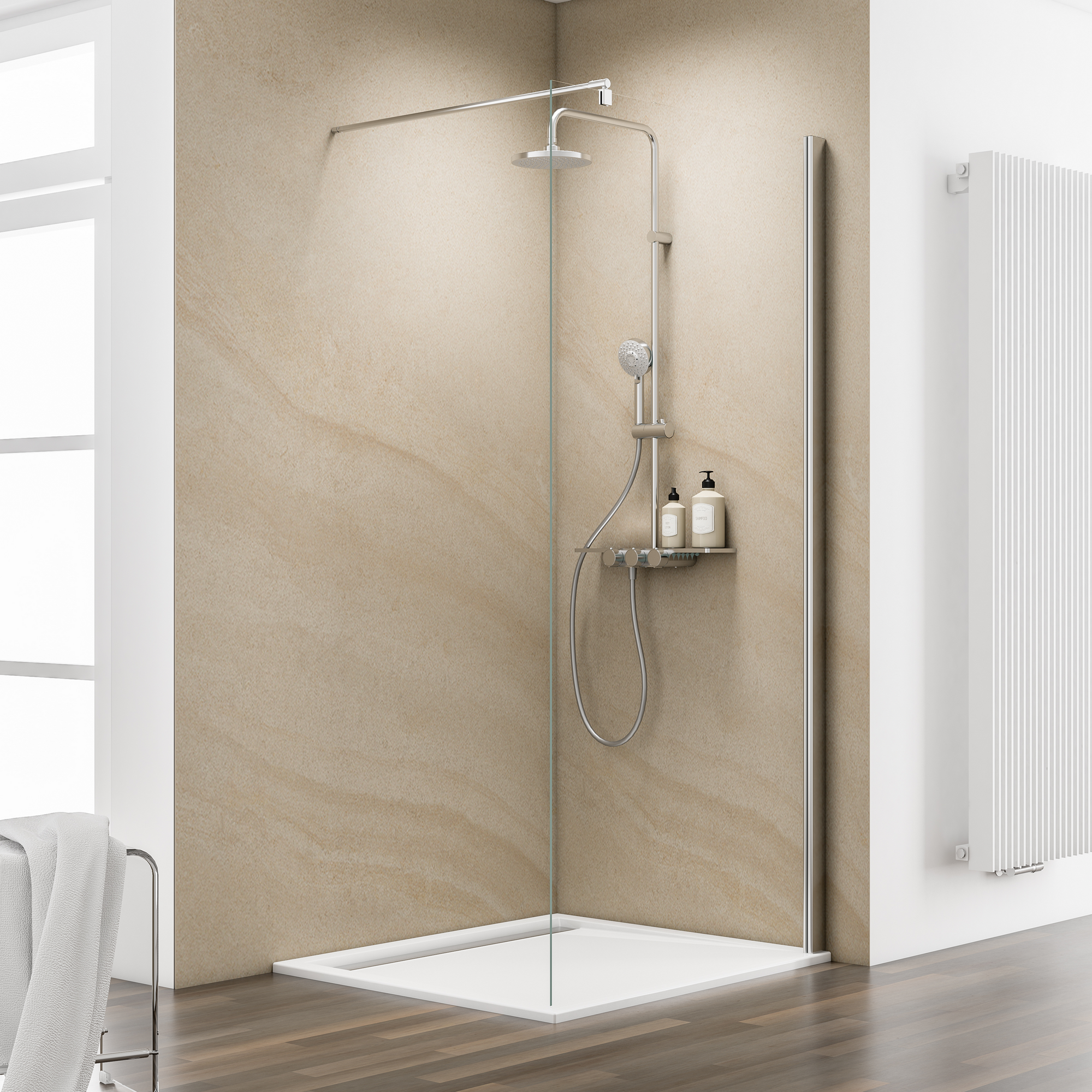 Bild von Schulte ExpressPlus 72H MasterClass Walk In M6 Klarglas hell Chromoptik 70 cm x 200 cm (EP120071 41 500)