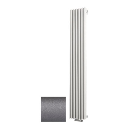 Bild von Schulte Design-Heizkörper London mit Mittenanschluss 1.111 W Reflex-Grau