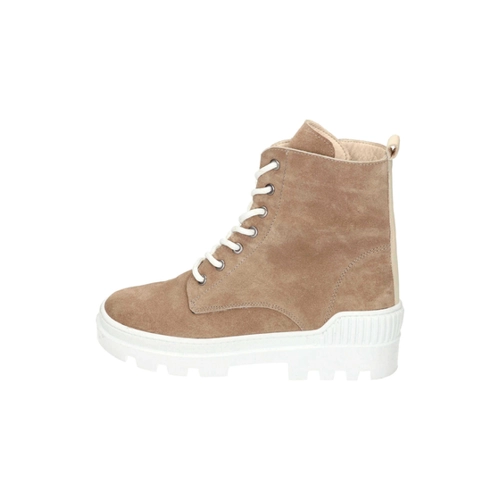 Bild von Beige Veloursleder Stiefeletten – Eleganz trifft Komfort