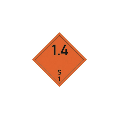 Bild von König Werbeanlagen Hinweisschild Gefahrzettel Klasse 1 - Unterklasse 1.4/S, Folie, 250x250 mm