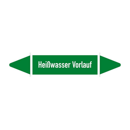 Bild von König Werbeanlagen Hinweisschild Heißwasser Vorlauf