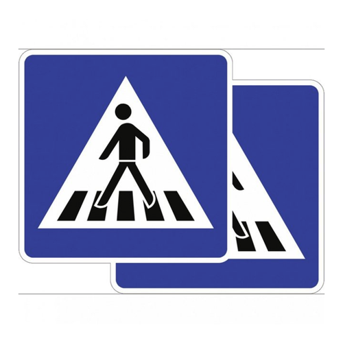 Bild von Dreifke Verkehrsschild Fußgängerüberweg - Doppelseitiges Symbolschild