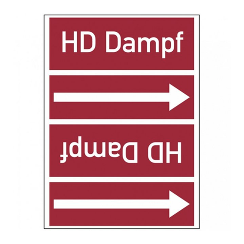 Bild von König Werbeanlagen Hinweisschild Rohrleitungsband, HD Dampf, Rolle = 33 m