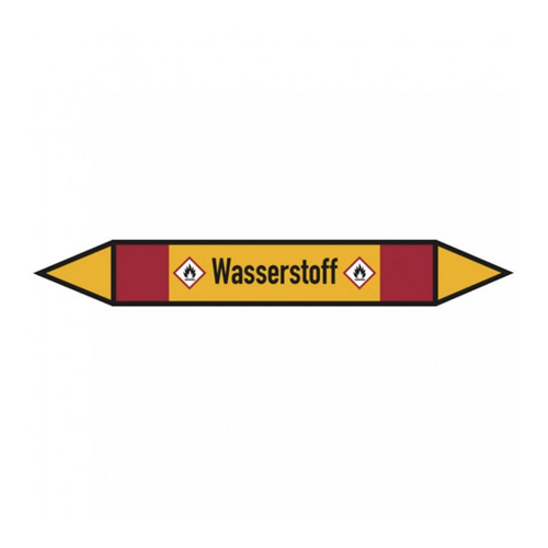 Bild von König Werbeanlagen Hinweisschild Rohrleitungsetikett, Wasserstoff