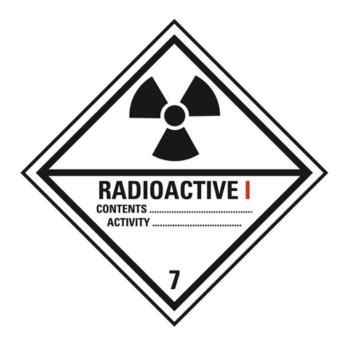 Bild von König Werbeanlagen Hinweisschild Gefahrgutzettel (Placards) Kl. 7A Radioactive I
