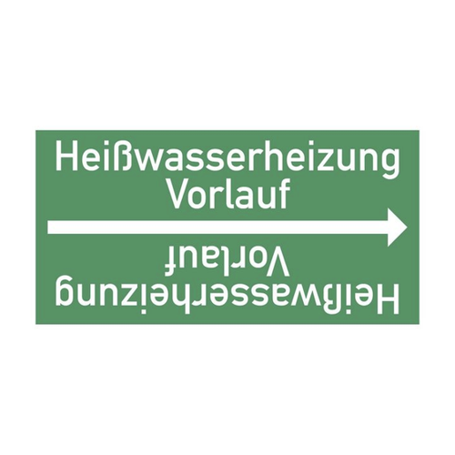 Bild von König Werbeanlagen Hinweisschild Rohrleitungsband für Heißwasserheizung