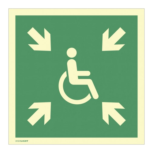 Bild von König Werbeanlagen Hinweisschild Vorläufige Evakuierungsstelle