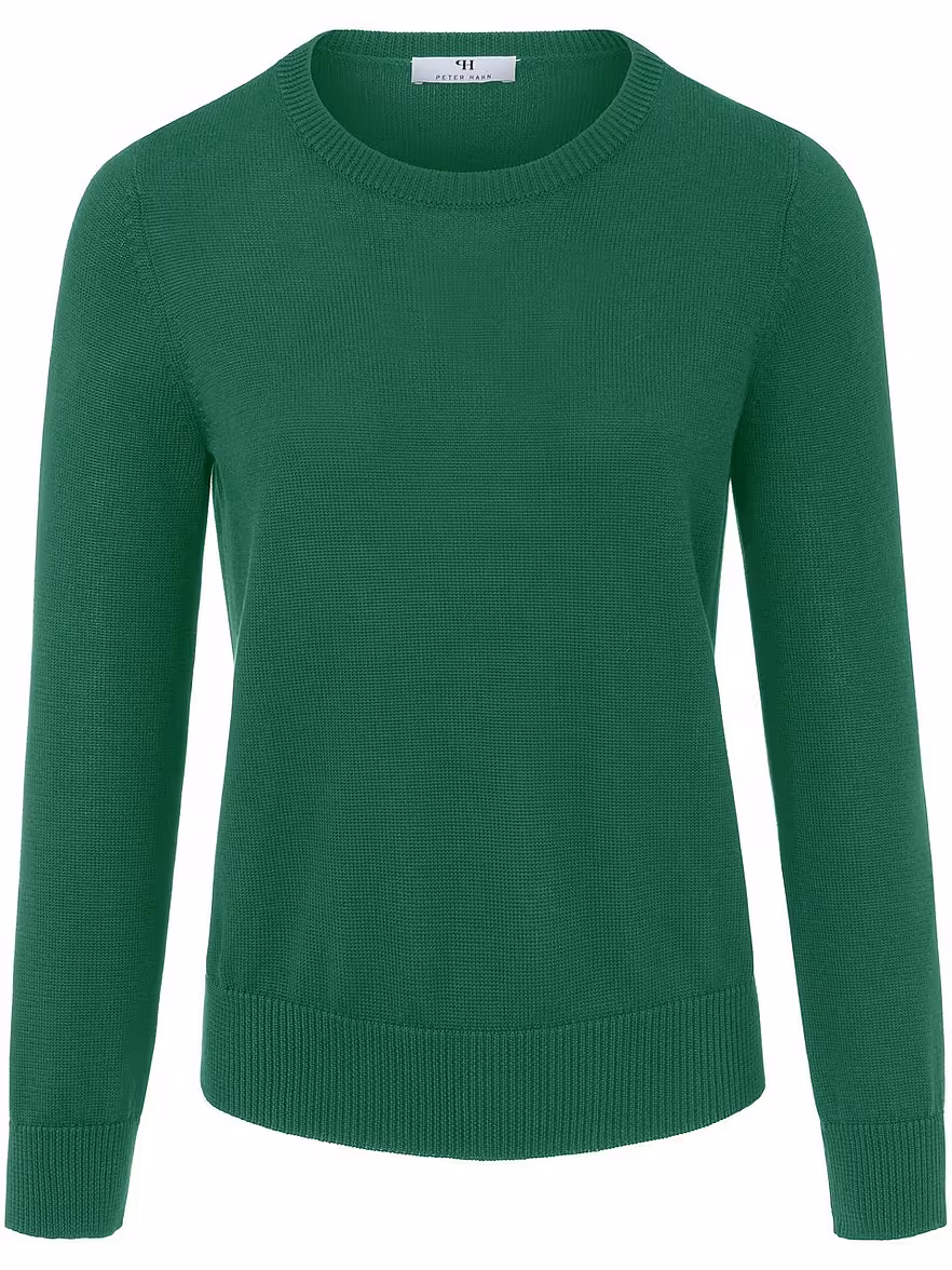 Bild von Peter Hahn - Rundhals-Pullover aus 100% SUPIMA®-­Baumwolle, grün, Gr. 36 / S - Baumwolle