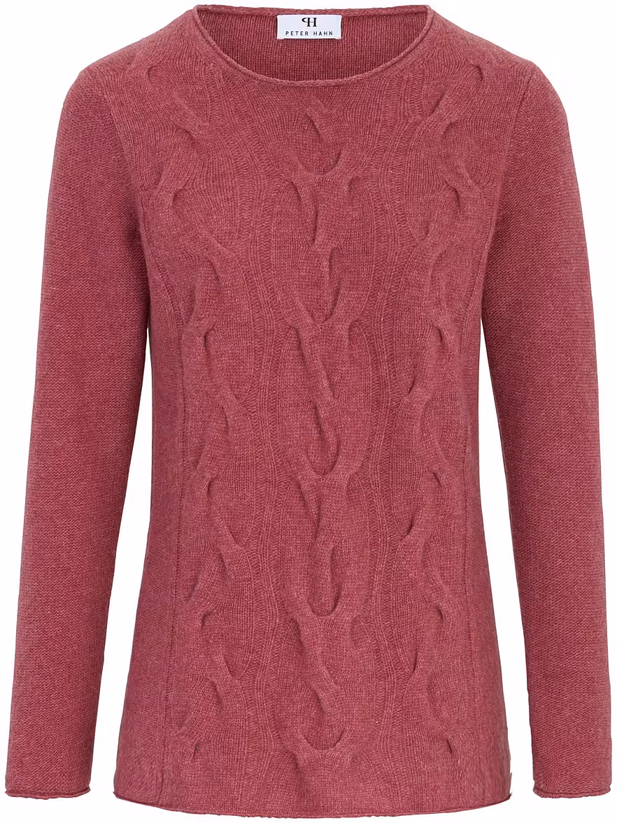 Bild von Peter Hahn - Rundhals-Pullover aus 100% Schurwolle, rosé, Gr. 36 / S - Schurwolle