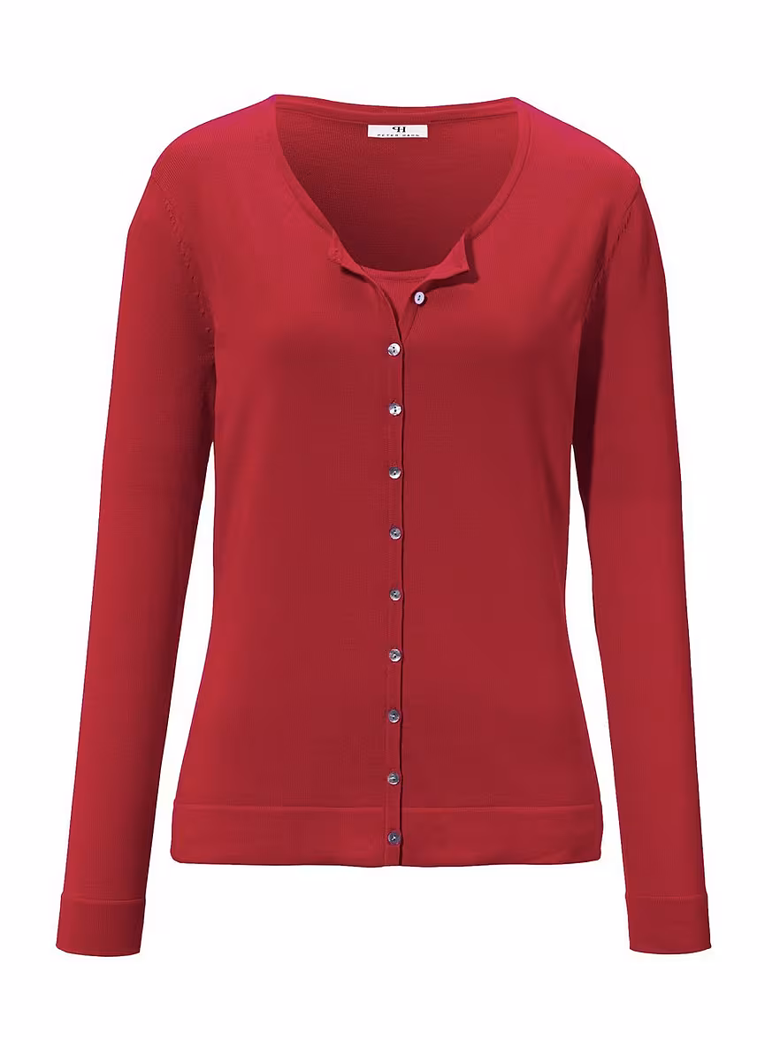 Bild von Peter Hahn - Twinset aus 100% SUPIMA®-Baumwolle, rot, Gr. 44 / L - Baumwolle