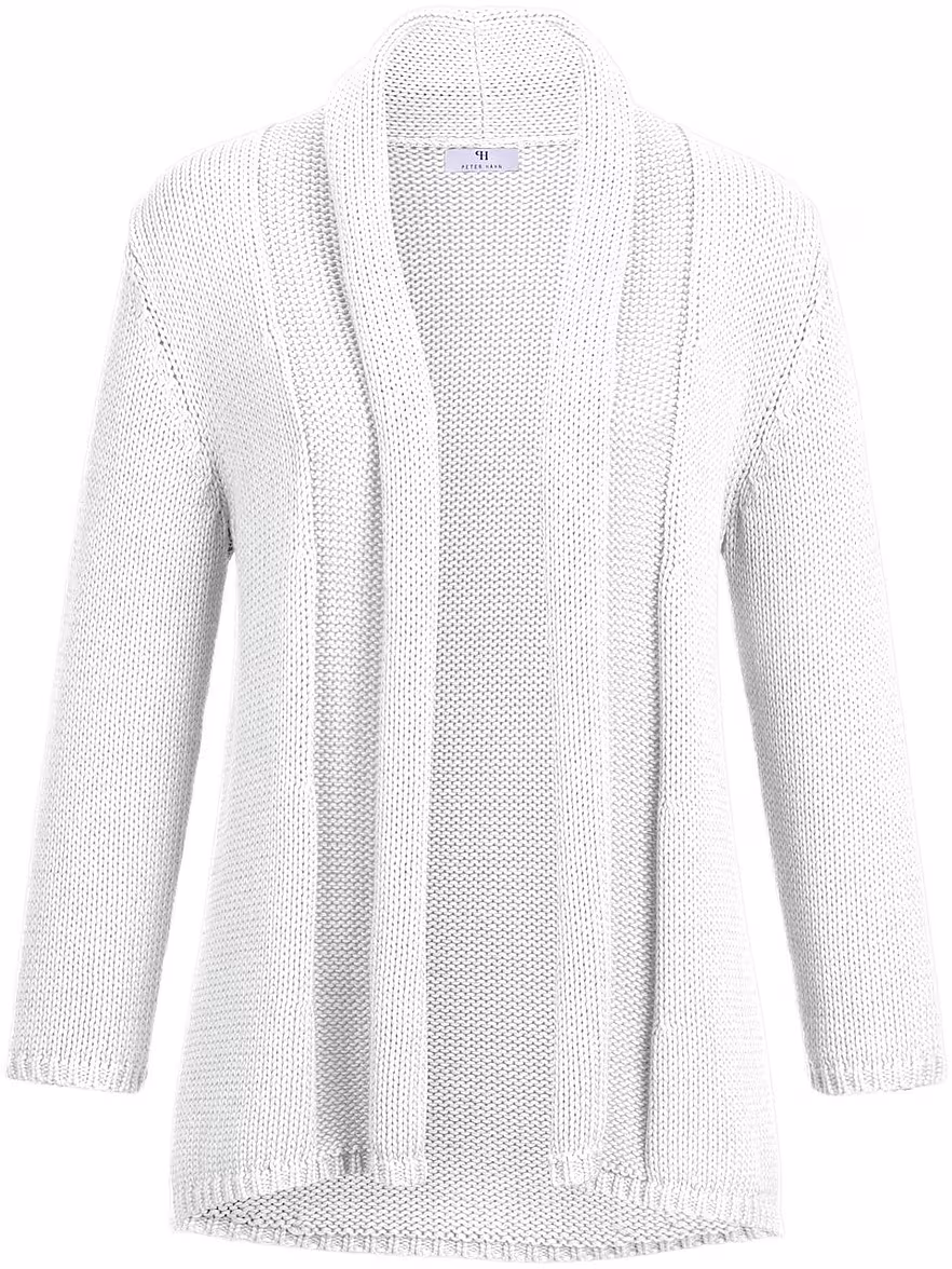 Bild von Peter Hahn - Cardigan mit 3/4-Arm, weiss, Gr. 42 / M - Baumwolle