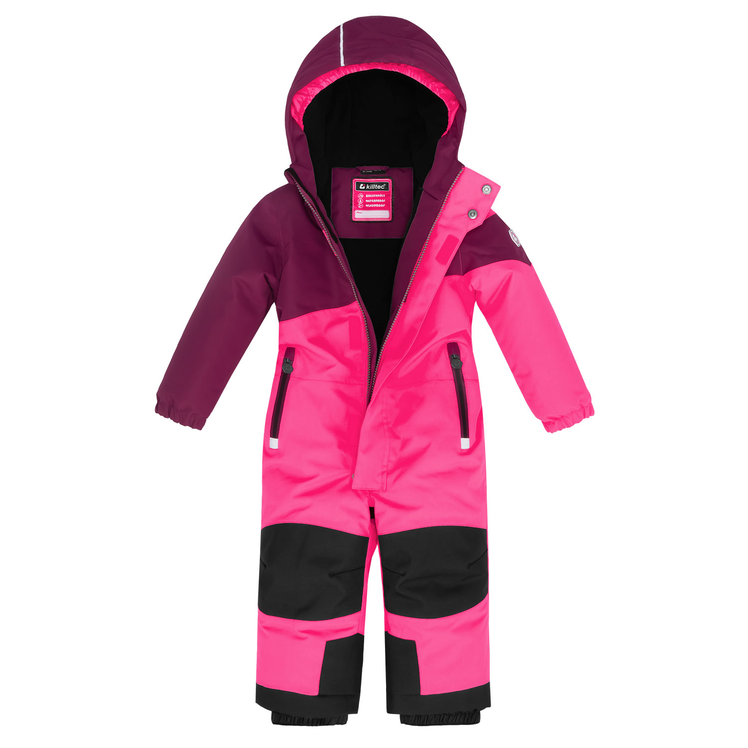 Bild von Killtec Schneeoverall Schneeanzug Kinder Skianzug neon pink/ orchidee Innenfutter aus Fleece