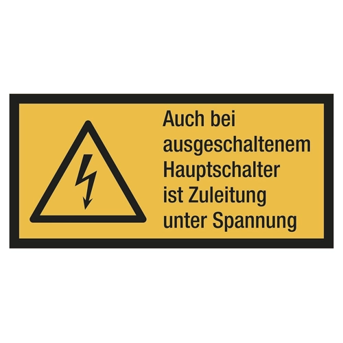 Bild von Kombischilder mit Text für Warnkennzeichen