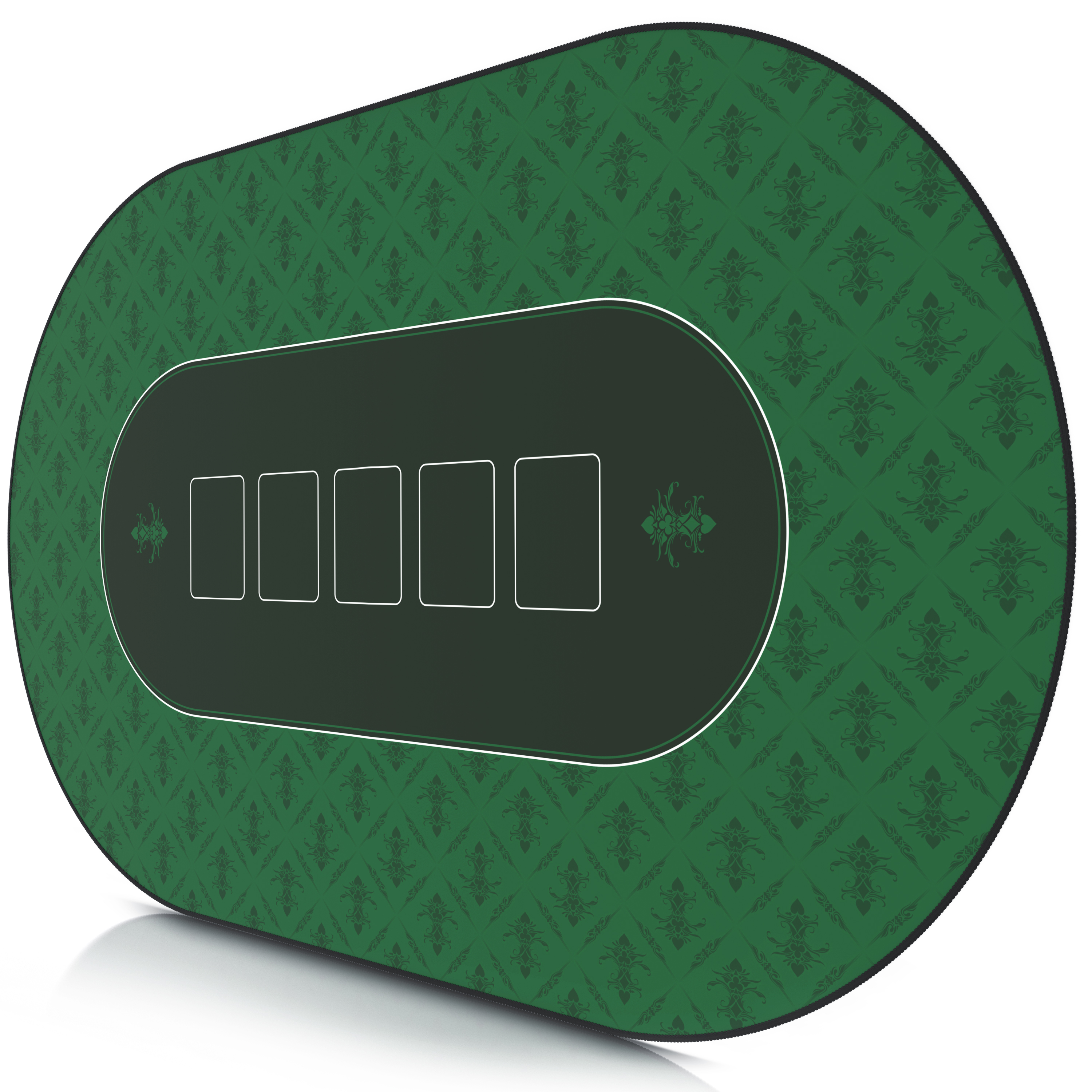 Bild von CSL Extra große Tischauflage Pokermatte 1000 x 600 mm / Kartenspiel Matte / Ovales Design