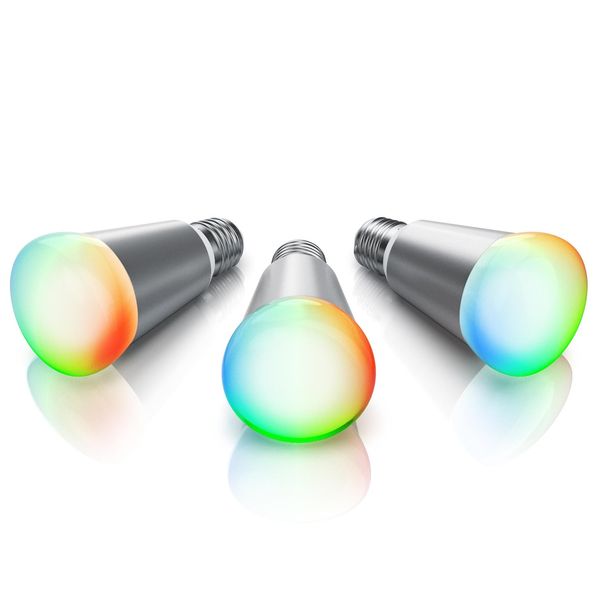 Bild von BEARWARE 3x Smarte LED-Leuchte, Wifi Smart Lampe, RGB Farbwechsel dimmbar, E27-Gewinde, 7W, 420 Lumen
