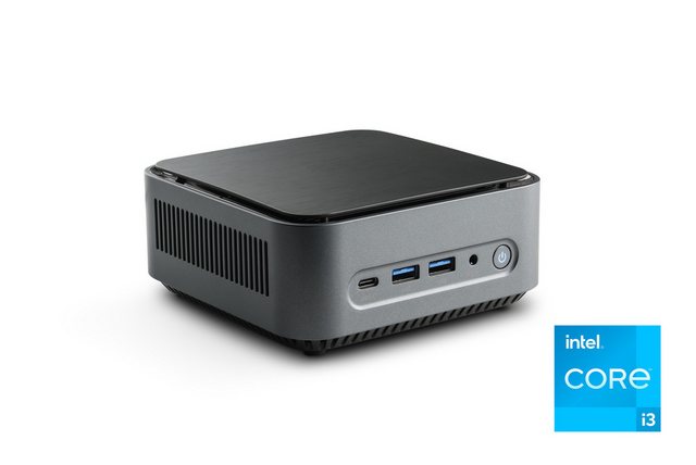 Bild von CSL Mini-PC Narrow Box Core i3 (Intel Core i3-N305, 8 GB, 1000 GB, Intel UHD Graphics), PC, Schwarz
